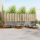 vidaXL Outdoor Sofa Set 7 Pieces Natural Solid Acacia Wood