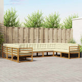 vidaXL Outdoor Sofa Set 9 pcs Natural Solid Acacia Wood
