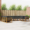 vidaXL Outdoor Sofa Set 9 pcs Natural Solid Acacia Wood