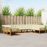 vidaXL Outdoor Sofa Set 9 pcs Natural Solid Acacia Wood