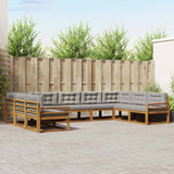 vidaXL Outdoor Sofa Set 9 pcs Natural Solid Acacia Wood