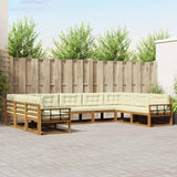 vidaXL Outdoor Sofa Set 9 pcs Natural Solid Acacia Wood