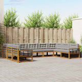 vidaXL Outdoor Sofa Set 9 pcs Natural Solid Acacia Wood