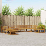 vidaXL Outdoor Sofa Set 9 pcs Natural Solid Acacia Wood