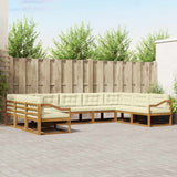 vidaXL Outdoor Sofa Set 9 pcs Natural Solid Acacia Wood