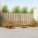 vidaXL Buiten bank set 10 pcs Naturel Massief Acacia Hout
