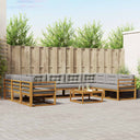 vidaXL Buiten bank set 10 pcs Naturel Massief Acacia Hout