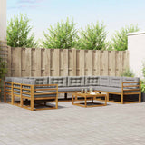 vidaXL Buiten bank set 10 pcs Naturel Massief Acacia Hout