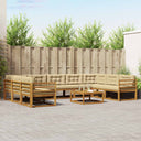 vidaXL Buiten bank set 10 pcs Naturel Massief Acacia Hout