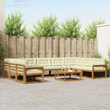 vidaXL Buiten bank set 10 pcs Naturel Massief Acacia Hout
