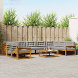 vidaXL Buiten bank set 10 pcs Naturel Massief Acacia Hout