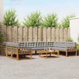 vidaXL Buiten bank set 10 pcs Naturel Massief Acacia Hout
