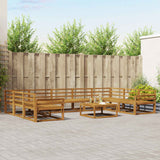 vidaXL Buiten bank set 10 pcs Naturel Massief Acacia Hout