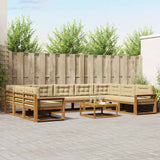 vidaXL Buiten bank set 10 pcs Naturel Massief Acacia Hout