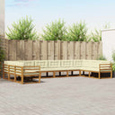 vidaXL Buiten bank set 10 pcs Naturel Massief Acacia Hout