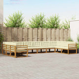 vidaXL Buiten bank set 10 pcs Naturel Massief Acacia Hout