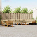 vidaXL Buiten bank set 10 pcs Naturel Massief Acacia Hout