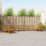 vidaXL Buiten bank set 10 pcs Naturel Massief Acacia Hout