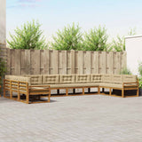 vidaXL Buiten bank set 10 pcs Naturel Massief Acacia Hout