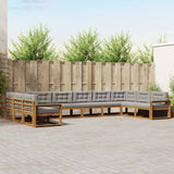 vidaXL Buiten bank set 10 pcs Naturel Massief Acacia Hout