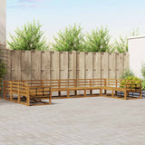 vidaXL Buiten bank set 10 pcs Naturel Massief Acacia Hout