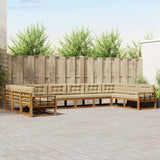 vidaXL Buiten bank set 10 pcs Naturel Massief Acacia Hout