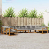 vidaXL Buiten bank set 10 pcs Naturel Massief Acacia Hout