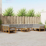 vidaXL Buiten bank set 11 pcs Naturel Massief Acacia Hout