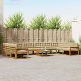 vidaXL Buiten bank set 11 pcs Naturel Massief Acacia Hout