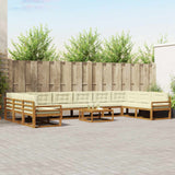 vidaXL Buiten bank set 11 pcs Naturel Massief Acacia Hout