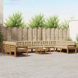 vidaXL Buiten bank set 11 pcs Naturel Massief Acacia Hout
