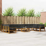 vidaXL Buiten bank set 11 pcs Naturel Massief Acacia Hout