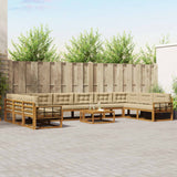 vidaXL Buiten bank set 11 pcs Naturel Massief Acacia Hout