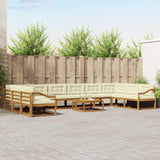 vidaXL Buiten bank set 11 pcs Naturel Massief Acacia Hout