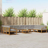 vidaXL Buiten bank set 11 pcs Naturel Massief Acacia Hout