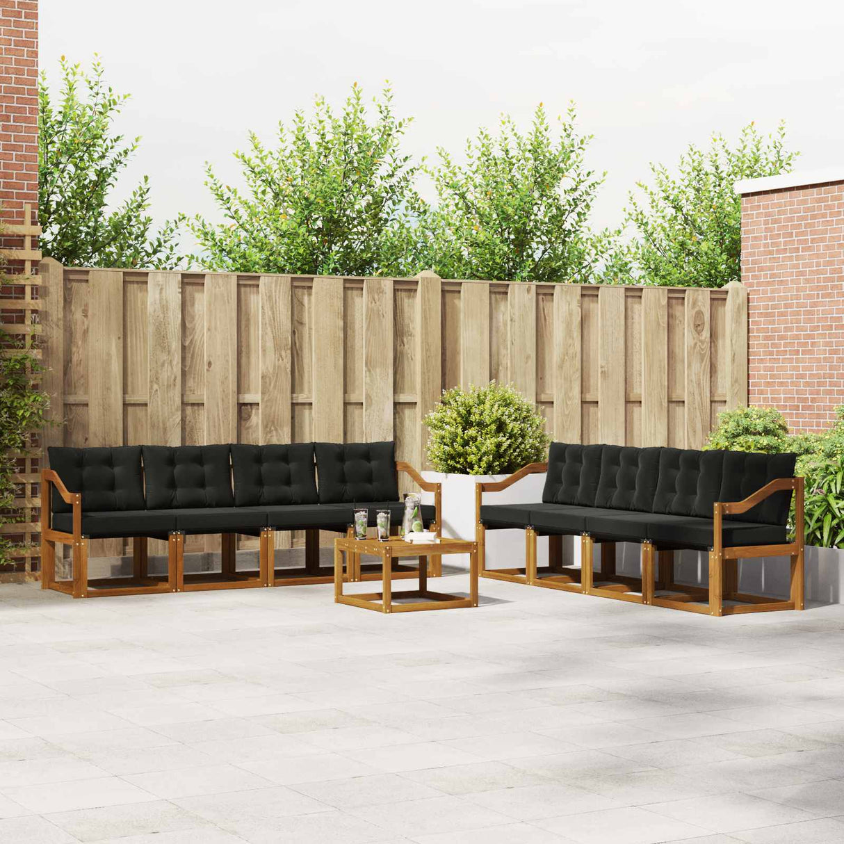 vidaXL Ensemble de banque de construction avec ustensiles 9 pcs Naturel et Crème