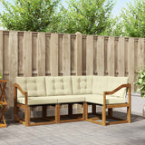 vidaXL Buiten bank set met kussen 4 pcs Natuurlijk en Crème