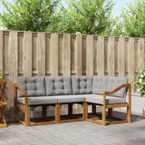 vidaXL Buiten bank set met kussen 4 pcs Natuurlijk en Crème