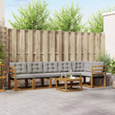 vidaXL Outdoor Sofa Set with Cushions 7 pcs Natural and Cream