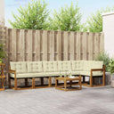 vidaXL Outdoor Sofa Set with Cushions 7 pcs Natural and Cream