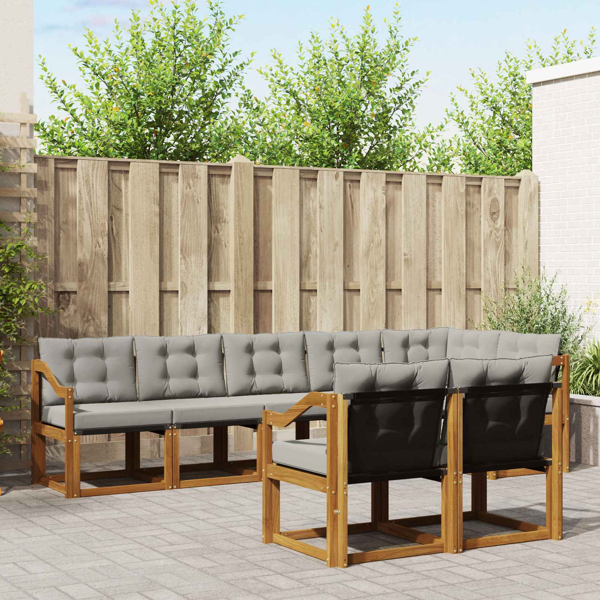 vidaXL Ensemble de banque de construction avec ustensiles 8 pcs Naturel et Crème