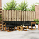 vidaXL Buiten bank set met kussen 8 pcs Natuurlijk en Crème