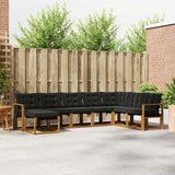 vidaXL Buiten bank set met kussen 8 pcs Natuurlijk en Crème