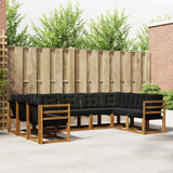 vidaXL Buiten bank set 9 pcs Natuurlijk en Crème Massief Acacia Hout