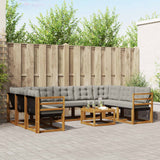 vidaXL Outdoor Sofa Set 10 pcs Natural and Cream Solid Acacia Wood