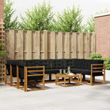 vidaXL Outdoor Sofa Set 10 pcs Natural and Cream Solid Acacia Wood