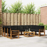 vidaXL Outdoor Sofa Set 10 pcs Natural and Cream Solid Acacia Wood
