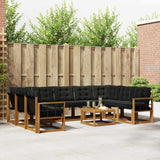 vidaXL Outdoor Sofa Set 10 pcs Natural and Cream Solid Acacia Wood