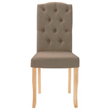 vidaXL Eetkamerstoelen 4 st draaibaar stof taupe