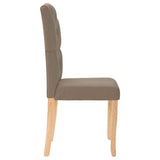 vidaXL Eetkamerstoelen 4 st draaibaar stof taupe